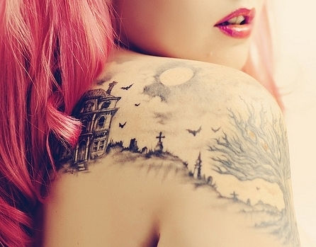 Tattoos Tumblr on This Gothic Inspired Tattoo Is Just Sublime  The Attention To Detail